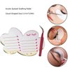Dazzling Eyelash Grafting Pallet, Acrylic Lash Tile holder, Makeup Palette Eyelash Extensions Storage Gasket Pads with Suction for Tweezers (Cloud-Shaped A)