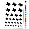 Texas State Silhouette Temporary Tattoo Water Resistant Fake Body Art Set Collection - Red (One Sheet)