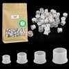 [ I AM NOT PLASTIC ] Biodegradable Tattoo Ink Cup DISCOVER 200Pcs ECO Friendly Caps with Base for Hold Ink Pigments Supplies (BIO-FBC11)