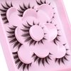 Cosplay Eyelashes Doll Anime Lashes Mink Japanese Spiky Manga Natural False Eyelashes Wispy Long Thick Ruffle Fake Eye Lashes 5 Pairs
