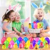 24 Pcs Prefilled Easter Eggs with Bunny Duckies,Bright Colorful Easter Eggs Prefilled with Variety Duckies for Fun Bath Bunny Duckies, Easter Basket Stuffers and Bathtub Toys Party Favors