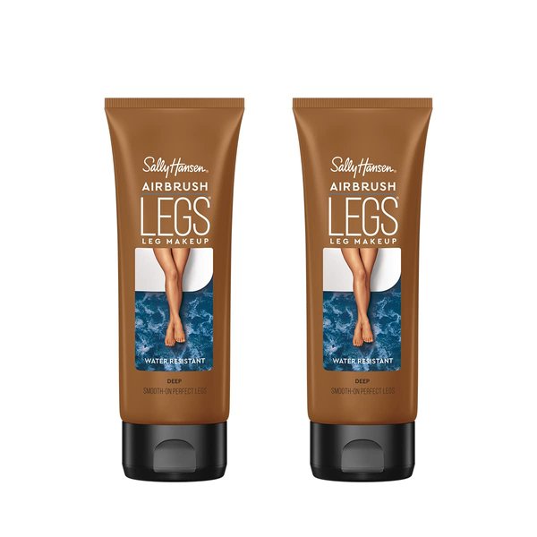 Sally Hansen Airbrush Legs, Leg Makeup Lotion, Deep 4 Oz, Pack of 2