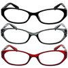 TruVision Readers Reading Glasses – 9502HP- 3 PK – Red Gray Black – 2.50