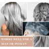 Silver Gray Hair Wax,Temporary Natural Mud Grey Hair Dye Coloring Wax for Cosplay,Party,Show,Daily Use Etc,Long Lasting,Washable,Refreshing & Non-greasy Matte Hairstyle Ash