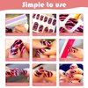DANNEASY 24 Sheets Glitter Nail Polish Stickers Full Nail Wraps for Women Self Adhesive Nail Polish Strips Gel Nail Strips Stick on Nails Manicure Kit with Nail File, Cuticle Stick