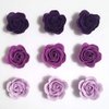JM Box of Purple Flora Scented Roses Flower Bath Soap, Plant Essential Oil Rose Soap in Gift Box, Gift for Anniversary/Birthday/Wedding/Valentine’s Day/Mother’s Day 9 Pcs