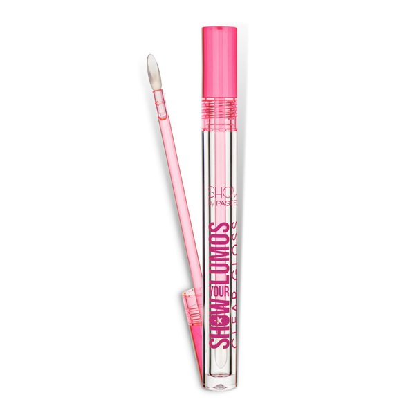Show By Pastel Show Your Lumos Clear Gloss | Transparent Silicone Applicator | Colorless Transparent Texture | Lightweight Formula | Ultra-Luminous | Voluminous Lips | Wet Finish