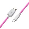 CableMod Classic Coiled Keyboard Cable (Strawberry Cream, USB A to USB Type C, 150cm)