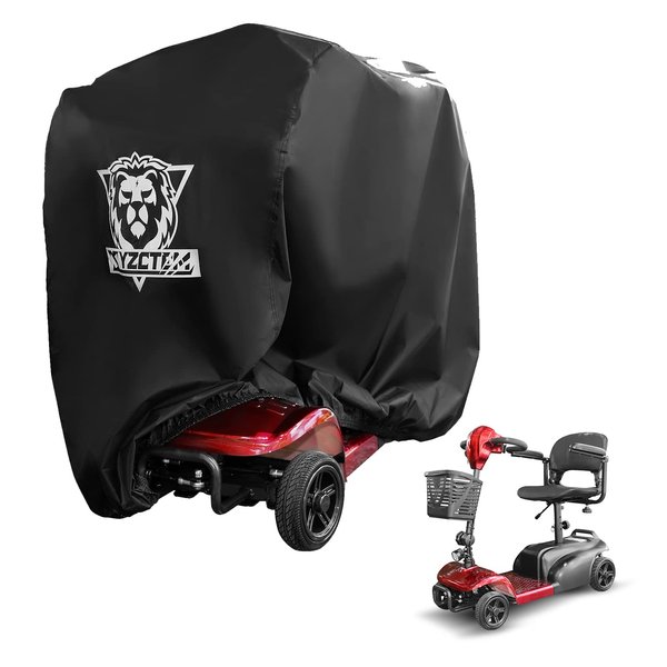 XYZCTEM 600D Waterproof Scooter Cover Black Power Assisted Mobility Scooter Cover (48 inch Length)