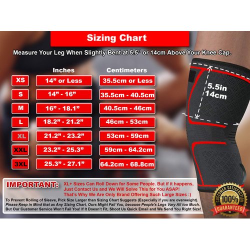 ATHLEDICT Knee Brace Compression Sleeve with X Strap for Support & Pain Relief for Meniscus Tear, ACL, MCL, Running - Men & Women XXXL Plus Size