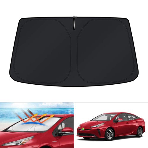 KUST Custom Fit Windshield Sun Shade for 2016-2022 Toyota Prius Hatchback (NOT for Prius C or Prius V) Window Shade Foldable Sun Visor Protector Blocks UV Rays Keep Your Car Cooler