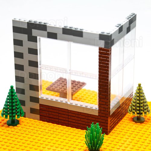 Domoni 30PCS Unique Clear Bricks Parts 1x6x5 Classic - Window Bulk Flat Plates Building Blocks Set (Transparent) Great for Activity Tables, Creativity & School Projects