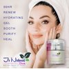J'S NATURAL BEAUTY WHERE REAL IS REAL Unrefined Rose and Aloe Vera Moisturizing Rush 99 Hr Renew Hydration All Natural and Vegan Formula Highly Moisturizing Gel with Squalene