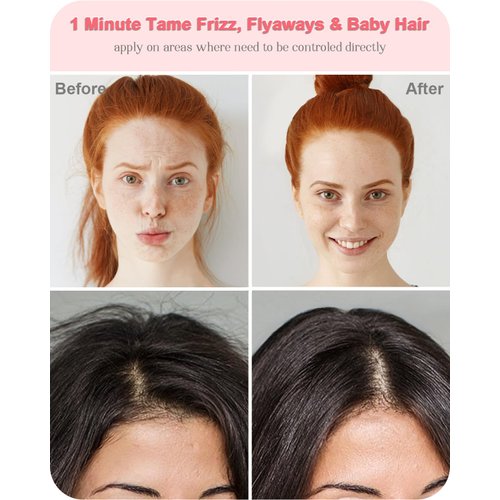 4-In-1 Styling Cream, Hair Styling Cream for Slick Back Hair, Anti Frizz Hair Cream for Smooth & Soft, Add Shine Curl Defining Cream, Non-greasy Hair Cream for Curly, Frizzy, Dry Hair, Travel Size
