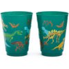 BLUE PANDA - 16 Pack Plastic Dinosaur Cups for Kids, Dino Party Favors for Birthday Supplies (16 oz)