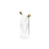 Fox Run 7050 Run Grape Motif Oil and Vinegar Cruet Dispenser Bottle, Clear Borosilicate Glass