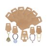 200 PCS Necklace Display Cards Self Adhesive - Jewelry Adhesive Kraft Paper Cards Necklaces, Keychains, Bracelet Display Cards, Jewelry Display Cards for Necklaces (Cowhide)