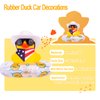 MuMyer Cowboy Car Rubber Duck Yellow Duck Dashboard Decoration Cool Duck Car Ornaments with Mini Cowboy Hat Scarf Sunglasses Necklace Swim Ring