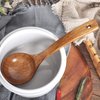 FJNATINH Wooden Ladle. Long Handle Ladle Utensils for Soup.Handmade for Kitchen Cookware (Ladle)