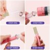AMORIX 24 Pack Gold Crystal Lip Gloss Tubes with Wand 5ml Empty Lip Gloss Containers Lipgloss Bottles with Stoppers 2pcs Syringes + Free Labels for DIY Lip Gloss Balm