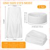 Kinlop 2 Sets Towel Wrap Bath Wrap Towel for Women with Pocket with Facial Spa Headband Set Waffle Spa Robe with Adjustable Closure Elastic Top