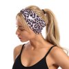 Galepromot Purple Fashion Women Leopard Print Cross Elastic Headband Gym Hairband Hair Women's Fashion Headbands