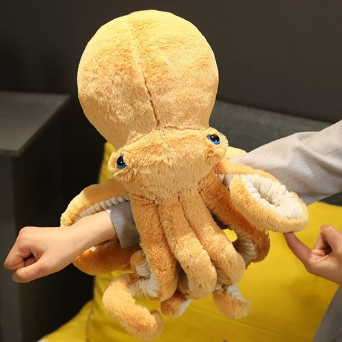 XIYUAN Stuffed Octopus Plush Toy Octopus Plush Doll Cute Big Eyes Octopus Stuffed Animals Soft Stuffed Marine Animals Plush Pillow for Kids Gift Small11.8inch (Yellow)