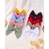 doboi 10PCS Baby Girls Hair Clips Bows Waffle Fable Hair Bows for Girls Hair Accessories for Baby Toddlers Kids 4.5 Inches