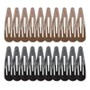 20 Pieces 2.7'' Big Size No Slip Metal Snap Hair Clips Women Barrettes Black Hair Pins (10 black 10 Brown)