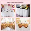 Suppromo 6ft White Tulle Table Skirt for Rectangle Tables or Round Tables Tutu Table Skirt White Ruffle Table Cloths for Wedding Bridal Shower Birthday Party Decorations