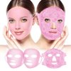 my novel things Silicone Face Mask Cover and Ice Face Pack Mask, Cooling Hot Eye Face Compress Reusable Skin Care Set for Women Acid Puffiness Relief Swelling Migraine Beauty Spa Essentials