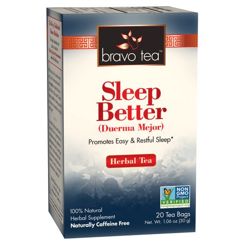 Bravo Tea Sleep &amp; Renew Herbal Tea Caffeine Free, 20 Tea Bags