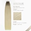 Lacerhair Natural Hair Remy Tape in Human Hair Extensions #8G/60A Light Ash Brown to Light Platinum Blond Dip Dyed Seamless PU Skin Weft Real Remy Invisible Hair Double Side 50g 20pcs 18inch