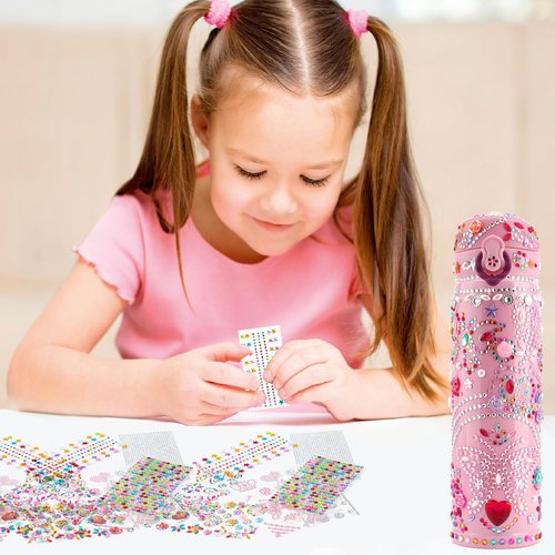 Gift for Girls, Easter Basket Stuffers for Teens, Decorate Your Own Water Bottle Kit, Art Supplies for Girls Ages 8-12, Stickers for Girls, 10 Year Old Girl Gifts, Best Gifts for 10 Year Old Girls