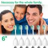 Jiuzhoudeal Replacement Toothbrush Heads for Philips Sonicare E-Series, Compatible with Sonicare Essence, Elite, Advance, CleanCare Screw-on Electric Toothbrush HX7022/66, 6 Pack