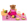 Li’l Woodzeez – 20 Pcs Picnic Playset – Including 1 Baby Bear,Toy Picnic Basket&Blanket, Play Food&More Accessories – Gift Doll Playset for Kids Ages3+