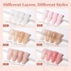 modelones Gel Nail Polish 6 Colors Easter Transparent Jelly Milky White Sheer Pink Neutral Nude Gel Polish Nail Soak off Nail Polish French Nail Art Manicure DIY Home Salon Gifts for Women