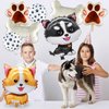 8 Pcs Dog Balloon 28 Inch Corgi Husky Puppy Foil Balloons Dog Paw Balloon Paw Print Balloons Dog Balloons for Puppy Birthday Party Decorations Dog Birthday Party Supplies