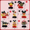 TONIFUL 2nd Birthday Black Red Yellow Mouse Themed Table Honeycomb Centerpieces, Red Mouse Table Topper Decor, Letter TWO for Second Birthday Party Supplies Party Decorations (8 Pcs)