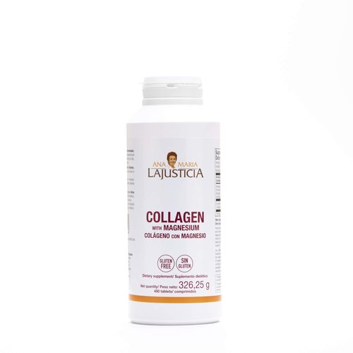 Ana Maria LaJusticia Collagen with Magnesium - 450 Tabs - Rejuvenate Your Skin - Strengthen Your Nervous System - Keep Bones and Teeth in Good Condition