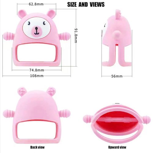 Baby Teething Toy, Silicone Baby Teether Toy for Babies, Hand Teether Pacifiers for Infants, Silicone Baby Mitten Teether for Soothing Teething Pain Relief, Baby Chew Toy