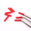 100 Pieces Red Plastic Eyelash Tweezers Cover Grafting Eyelashes Tips Covers Tweezer Point Protectors for Stainless Steel Straight Elbow Tweezers