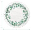 Botanical Garden Eucalyptus & Linen Paper Dessert Plates and Guest Napkins (16 Plates & Napkins)
