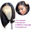 Short Bob Wig Human Hair Straight Bob Wigs For Black Women Human Hair 10 Inch Bob Lace Front Wigs Human Hair Glueless Wigs Human Hair Pre Plucked Short Wigs HD Closure Wigs Human Hair Natural Black