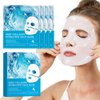 CLFJLXYX Collagen Face Mask for Deep Hydration，Moisture Locking，Hydrogel Mask，Collagen Night Wrapping Mask，Brightens Skin Tone，Promotes Elasticity and Firmness，Korean Skin Care-4 Pack