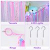 FIOBEE Stuffed Animals Net or Hammock with LED Light, Toy Hammock Hanging Stuffed Animals Storage Organizer Holder Room Décor for Nursery Kids Bedroom