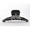 Generic Black and silver metal design hair claw clip for fine, thin hair