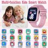 Kids Smart Watch Gift for Girls Ages 3-12, IP67 Waterproof, 32 Puzzle Games, HD Touchscreen Dual Camera Vedio Pedometer Music Player, Kids Watch Toy Birthday Gifts for Girls Ages 5 6 7 8 9 10 (Pink)