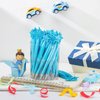 Outus 48 Pcs Baby Shower Pens Bulk Baby Shower Favors Baby Shower Supplies for Baby Shower Birth Announcement Guests Favors Decorations(Blue, For Boy)