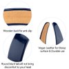 AHONEY Navy Blue Headband for Women Girls Glossy Vegan Leather Headband Non Slip 1.18" Wide Plain Head Band Solid Hair Band DIY Halloween Holiday Hair Accessories Gifts